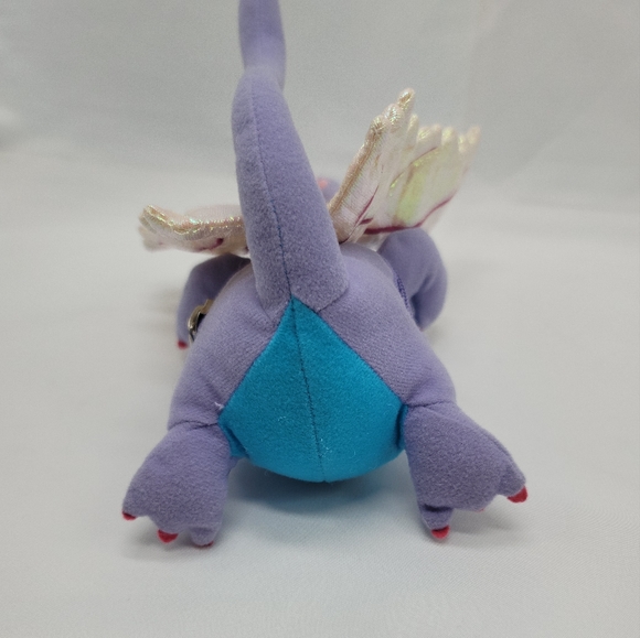 2002 Barbie Penelope the Dragon Iridescent Wings Rapunzel Pouch Plush 7" - Picture 7 of 11